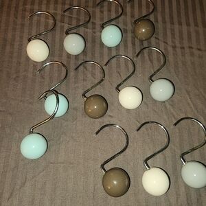 Elegant Multi-Color Shower Curtain Hooks